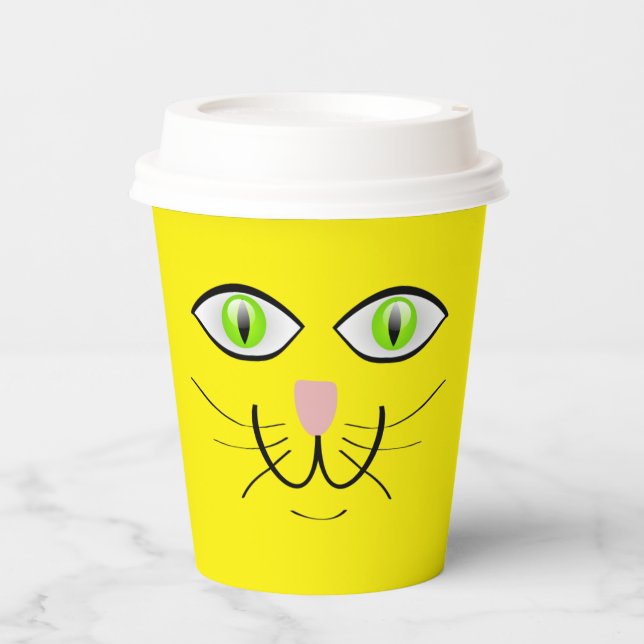 Cat Face Funny Cartoon-29034 Pappbecher (Vorderseite)