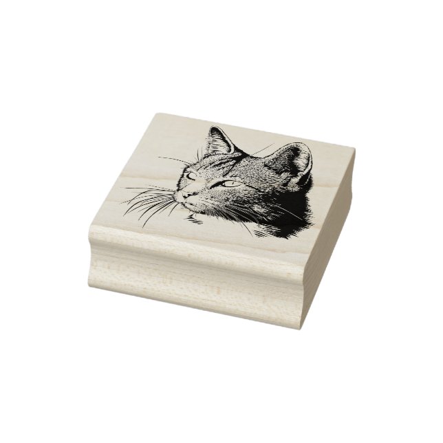 Cat Face Gummistempel (Stempel)