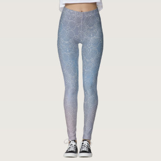 Cat Face Imitats Spitzen Leggings in metallisch li