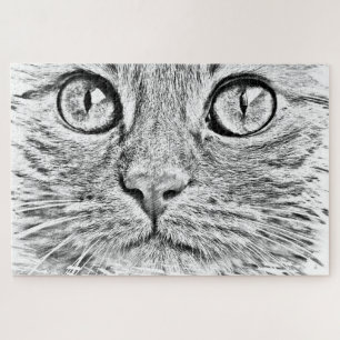 Cat Face Jigsaw Puzzle I Liebe Haustiere