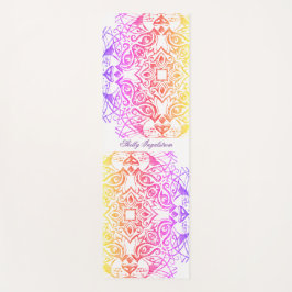 Cat Face Mandala Metallic Bright Look Yoga Mat Yogamatte
