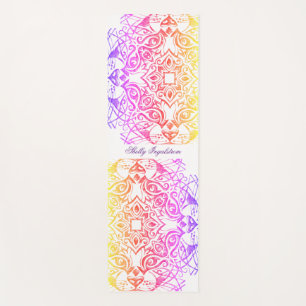 Cat Face Mandala Metallic Bright Look Yoga Mat Yogamatte