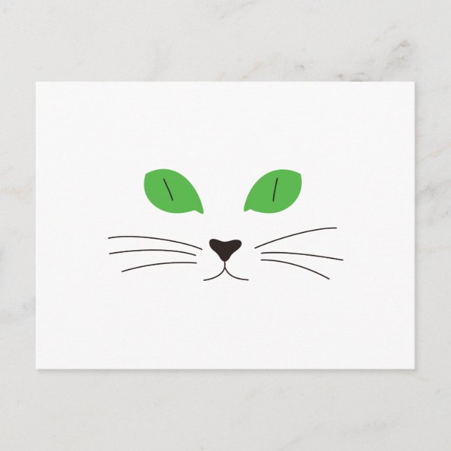 Cat Face Postkarte (Vorderseite)