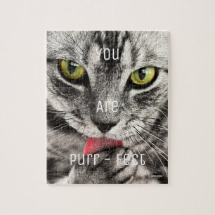 Cat-Face-Puzzle mit "You Are Purr-fect" - HAMbWG