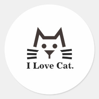 Cat-Face Runder Aufkleber