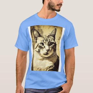 Cat Face Vintag T-Shirt