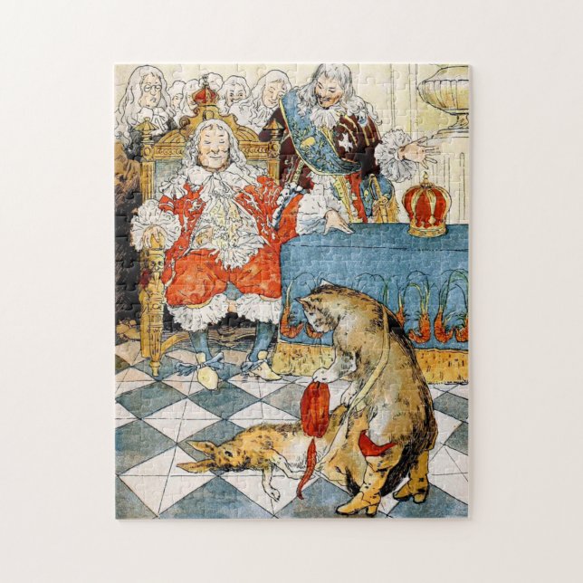 Cat Fairy Tale Art Puss Vintages Kunstwerk (Vertikal)