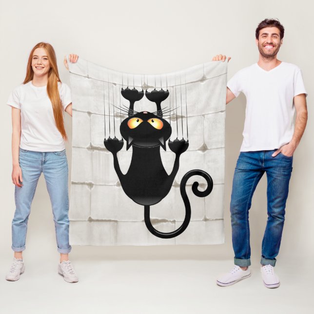 Cat Falldown lustige Zeichentrickfigur Fleecedecke (Beispiel)