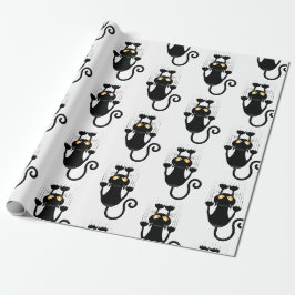 Cat Falldown lustige Zeichentrickfigur Geschenkpapier