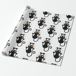 Cat Falldown lustige Zeichentrickfigur Geschenkpapier