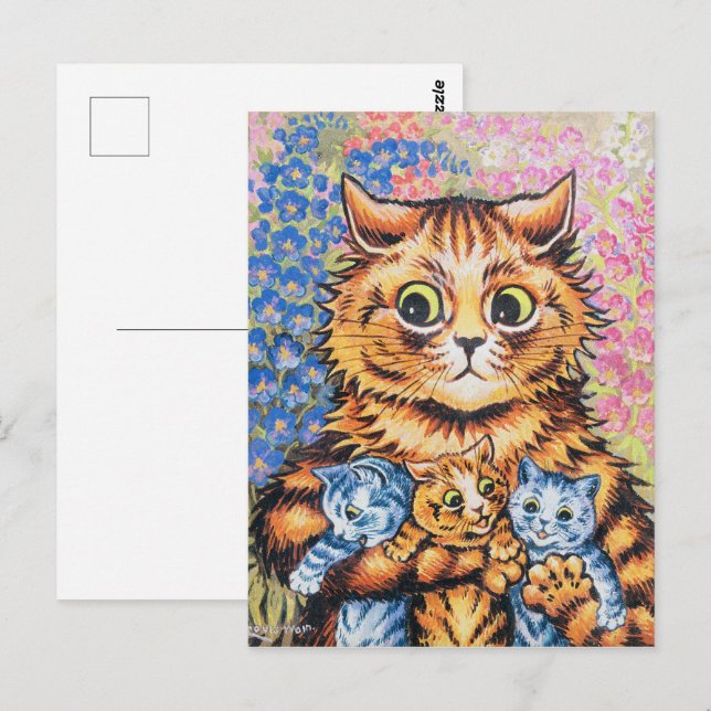 Cat Family | Louis Wain | Postkarte (Vorne/Hinten)