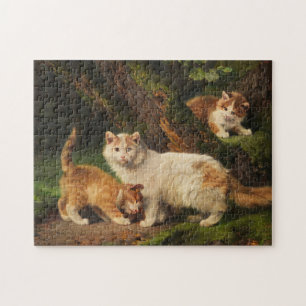 Cat Family Playing   Julius Adam the Younger