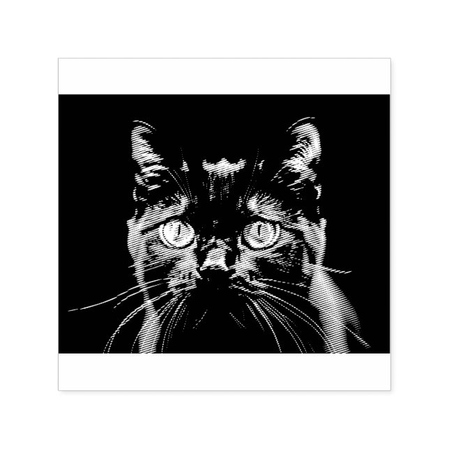 Cat Feline Kitty Animal Pet Permastempel (Design)