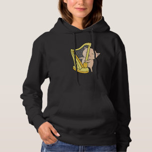 Cat Feline Meow Harp Orchestra Konzert Gig Rhythm Hoodie