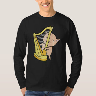 Cat Feline Meow Harp Orchestra Konzert Gig Rhythm T-Shirt