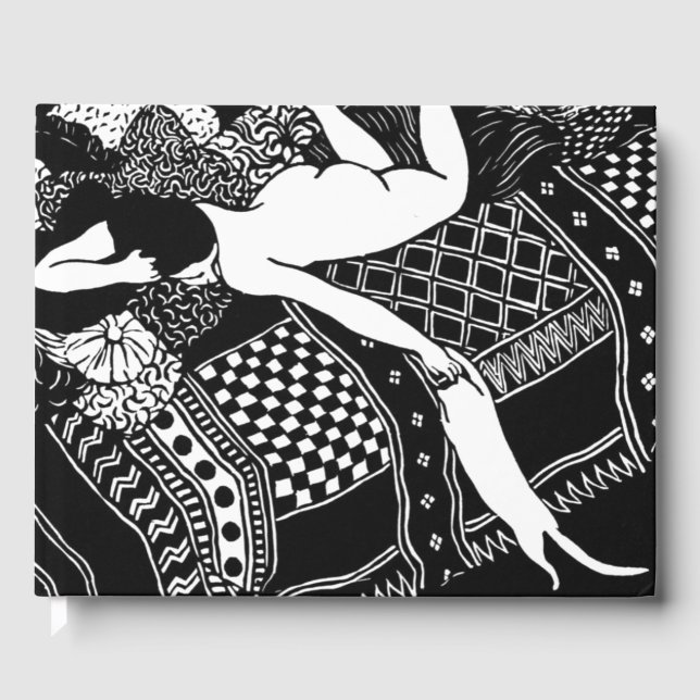 Cat Felix Vallotton Lady Bed Laziness La Paresse Gästebuch (Vorderseite)