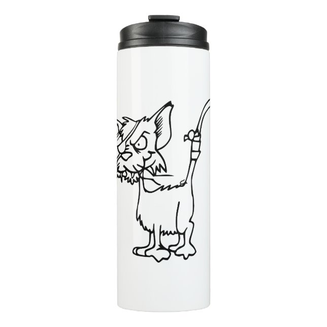 Cat Fight Injured Animal Bandage Feline Domestic Thermosbecher (Vorderseite)