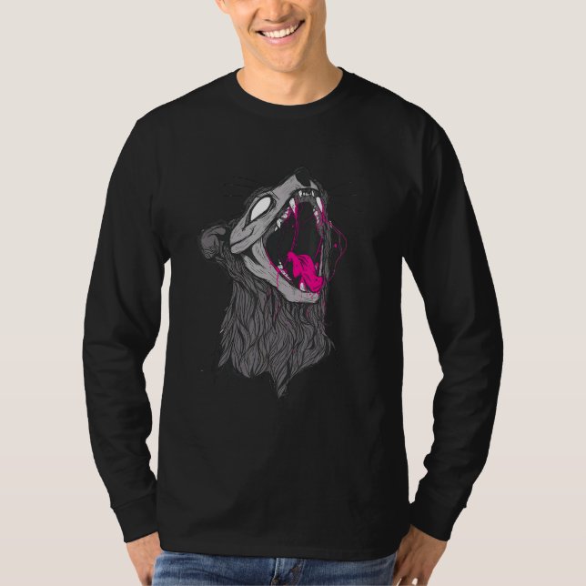 Cat Fight Zombie Cat T-Shirt (Vorderseite)