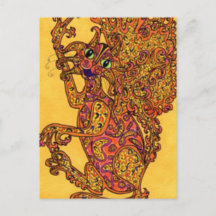Cat Fire Fairy Postkarte