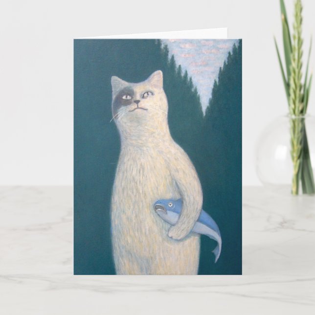Cat Fish Friends Karte (Vorderseite)
