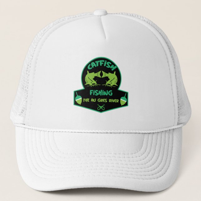 Cat Fishing Au Gres Truckerkappe (Vorderseite)