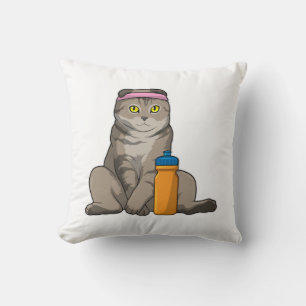 Cat Fitness Drinking Mug Kissen