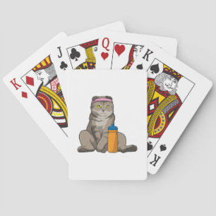 Cat Fitness Drinking Mug Spielkarten