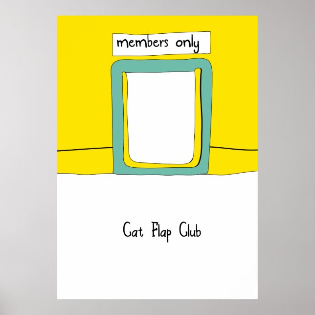 Cat Flap Club Cartoon Poster (Vorne)