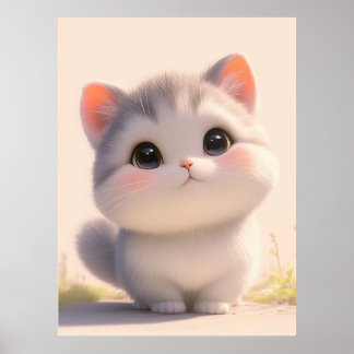 Cat Fluffy Schwanzes Poster