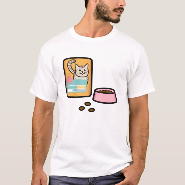 Cat Food in Japanese Kanji T-Shirt (Vorderseite)