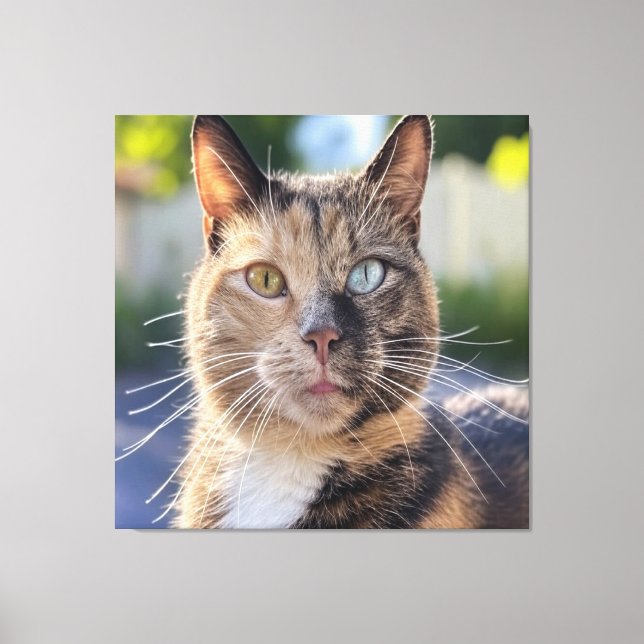 Cat-Foto anpassen hinzufügen Leinwanddruck (Vorderseite)