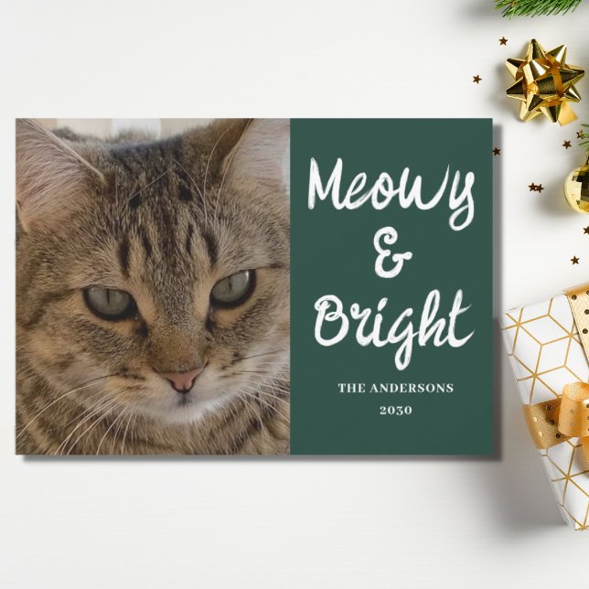 Cat Foto Green Meowy und Helle Weihnachten (Von Creator hochgeladen)