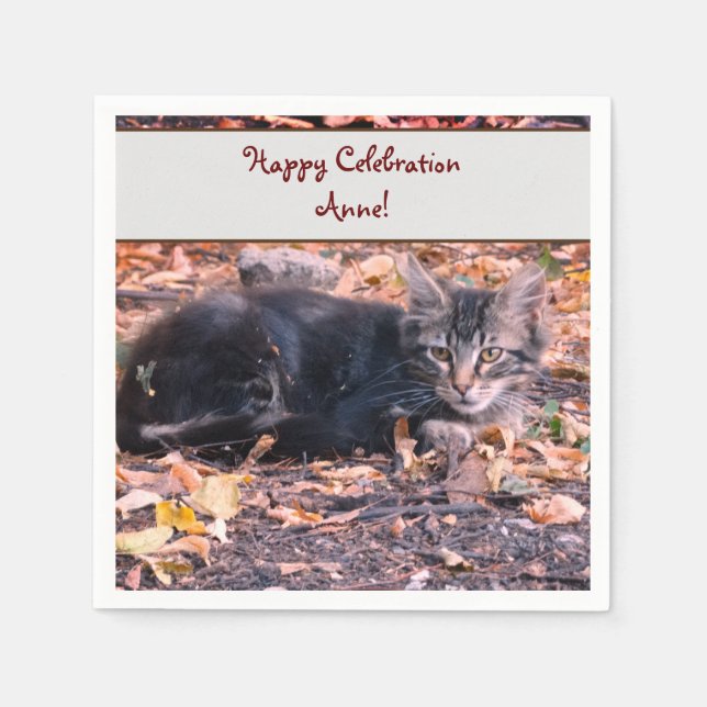 Cat Foto Serviette (Vorderseite)