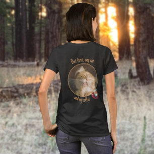 Cat-Foto und Personalisierter Text-T - Shirt hinzu