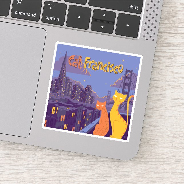 Cat Francisco Aufkleber (Detail)