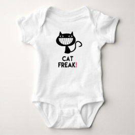 Cat Freak! Fun Baby Jersey Bodysuit Baby Strampler