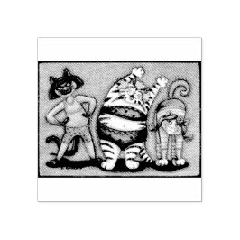 CAT-FREUNDE ERÜBEN RUBBER-BRIEFMARKE DER KLASSE GUMMISTEMPEL