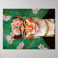 Cat Frida mit Blume
