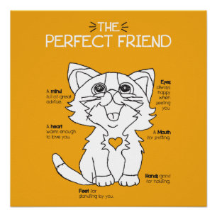 Cat Friends Kunst, Dichtung und Musik Poster