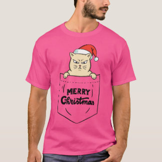 Cat fröhliche Weihnachtstasche T-Shirt