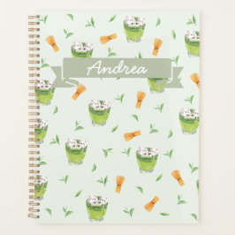 Cat Froth Matcha Green Tees Muster Planer