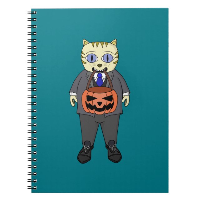 Cat Fun Halloween Notizblock (Vorderseite)
