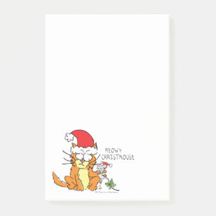 Cat Funny Christmas Niedlich Mouse Post-it Klebezettel