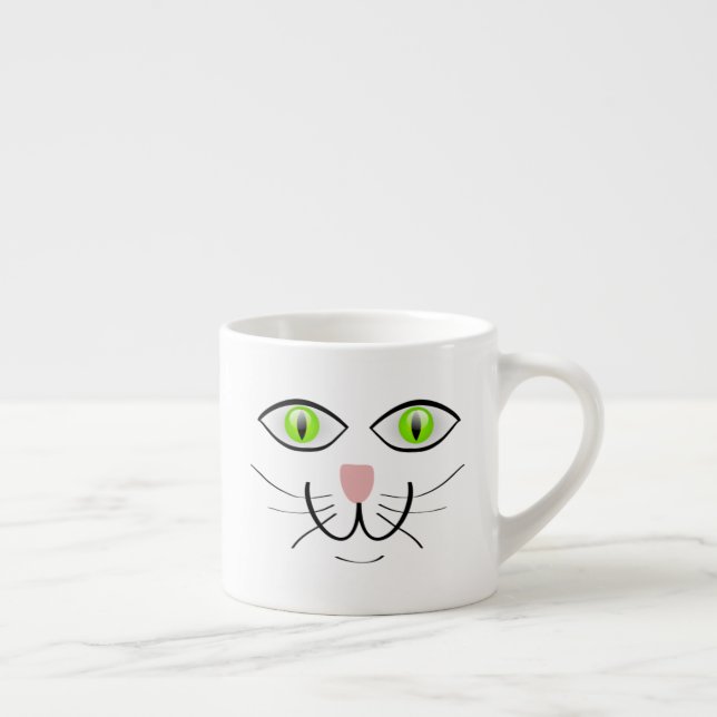 Cat Funny Face Cartoon-29034 Espressotasse (Rechts)