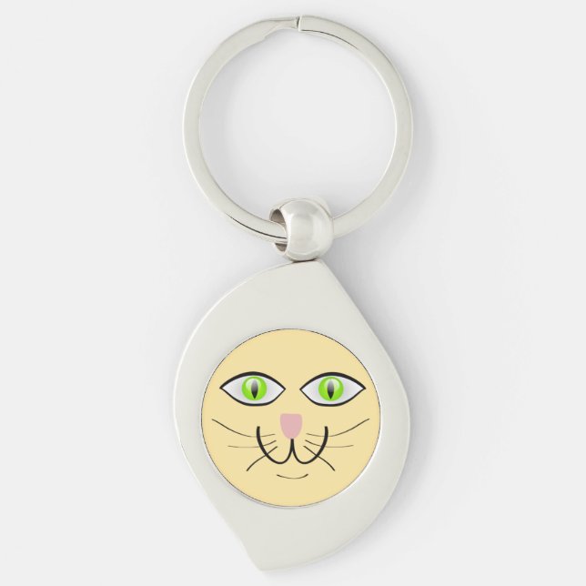 Cat Funny Face Cartoon-29034 Schlüsselanhänger (Vorderseite)