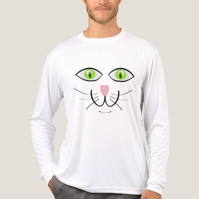 Cat Funny Face Cartoon-29034 Tri-Blend Shirt (Vorderseite)