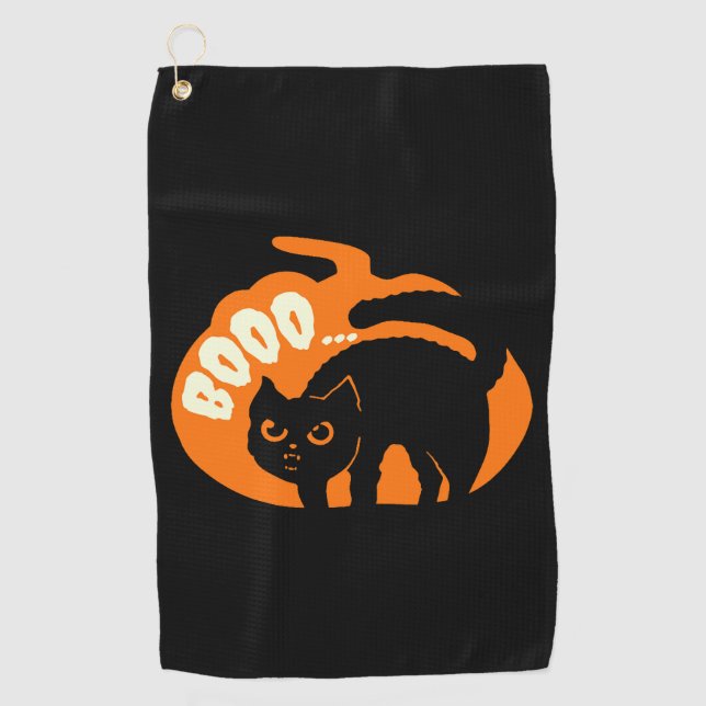 Cat Funny Golfhandtuch (Vorderseite)