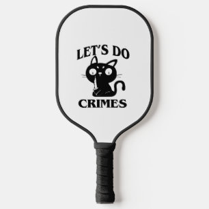 Cat Funny Lass uns Halloween für Frauen machen Pickleball Schläger