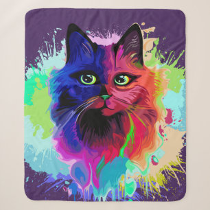Cat Funny und Albern Charakter Sommer Spaß Surfen Sherpadecke