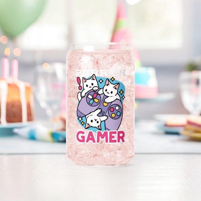 Cat Gamer Design - Purer On Gamer Joystick Art Dosenglas (Insitu (Geburtstag))